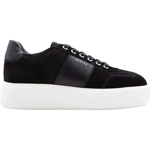 Schwarzer Wing Platform Sneaker , Damen, Größe: 41 EU - Nubikk - Modalova