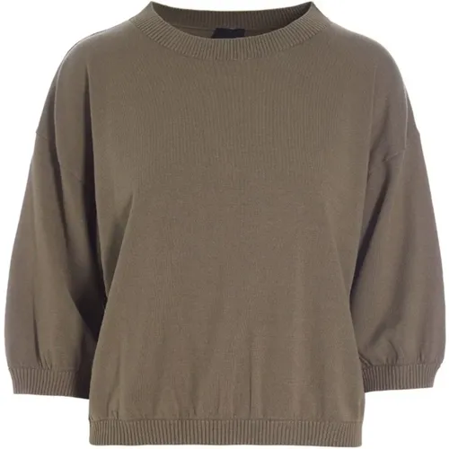 Feminine Ribbed Sweater in Chocolate Chip , female, Sizes: M, L, 2XL - Bitte Kai Rand - Modalova