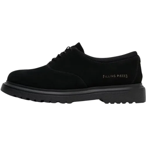 Derby Wildleder Schwarz , Herren, Größe: 45 EU - Filling Pieces - Modalova