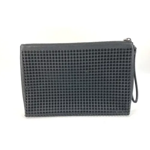 Pre-owned Leather clutches , male, Sizes: ONE SIZE - Christian Louboutin Pre-owned - Modalova