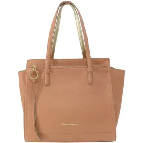 Pre-owned Tote Bags, female, , Size: ONE SIZE Pre-owned Leather shoulder-bags - Salvatore Ferragamo Pre-owned - Modalova