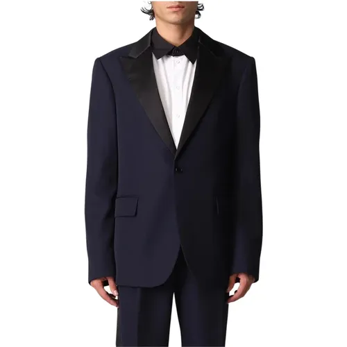 Formal Blazers, male, , Size: M Tailored Single-Breasted Blazer - Karl Lagerfeld - Modalova