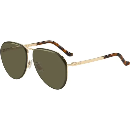 Sonnenbrille in Roségold/Grün , unisex, Größe: 64 MM - ETRO - Modalova