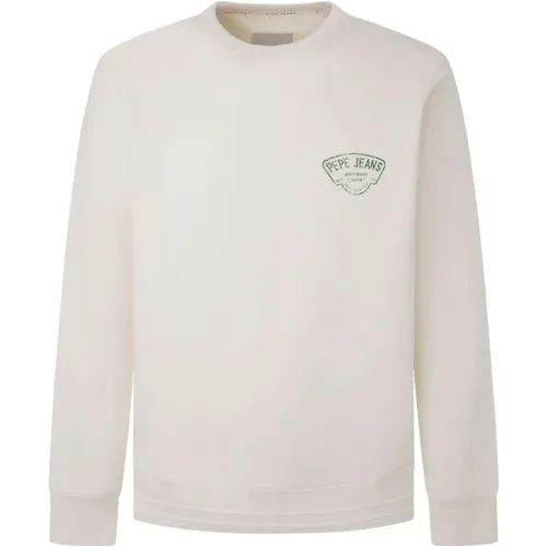 Weicher Baumwoll-Sweatshirt mit Logodruck , Herren, Größe: M - Pepe Jeans - Modalova