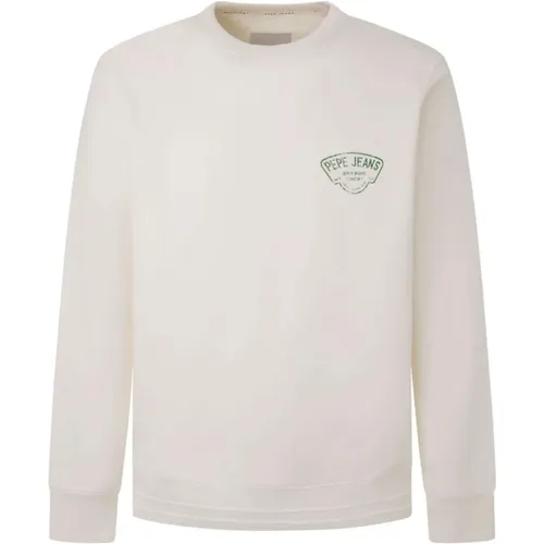 Weicher Baumwoll-Sweatshirt mit Logodruck , Herren, Größe: L - Pepe Jeans - Modalova