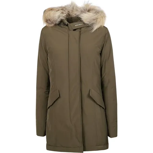 Arktische Waschbär Parka , Damen, Größe: L - Woolrich - Modalova