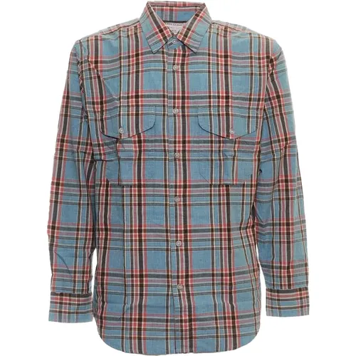 Men's Clothing Shirts Madras Light Blue, Cedar Ss24 , male, Sizes: S - Filson - Modalova