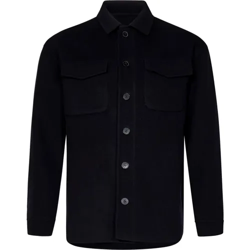 Wool Shirt Aw24 , male, Sizes: L, XL, M - Low Brand - Modalova