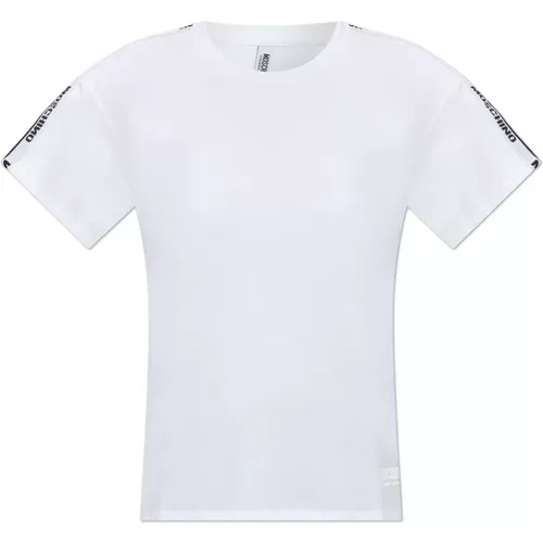 T-Shirts, female, , Size: S T-shirt with logo - Moschino - Modalova