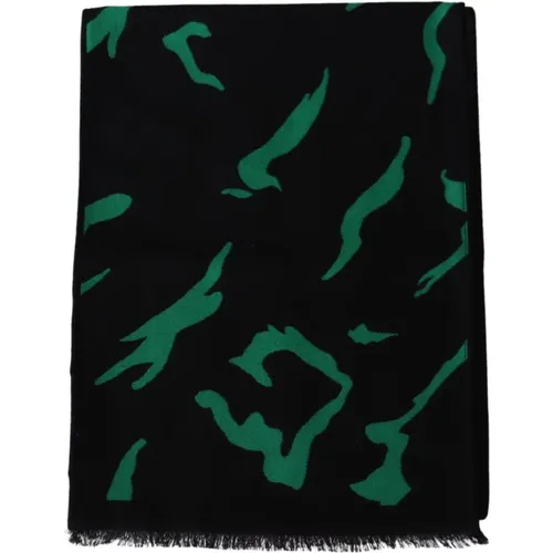 Winter Scarves, male, , Size: ONE SIZE Green Wool Unisex Winter Scarf - Givenchy - Modalova