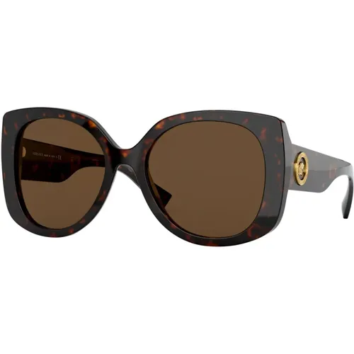 Medusa Icon Sonnenbrille Dunkel Havana/Braun,MEDUSA Icon Sunglasses /Grey - Versace - Modalova