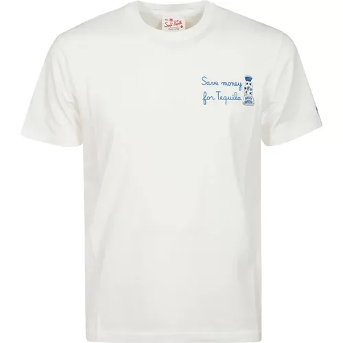 Baumwoll T-Shirt Erhöhe Lässigen Stil , Herren, Größe: L - MC2 Saint Barth - Modalova