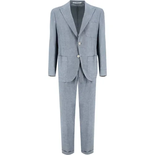 Single Breasted Suits, male, , Size: 2XL Modern Fit Single-Breasted Suit - Eleventy - Modalova