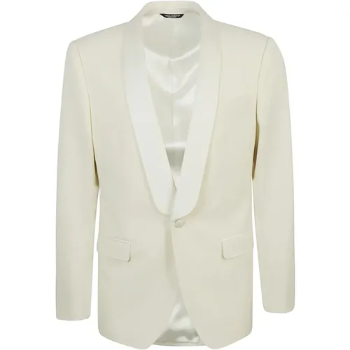 Men's Clothing Outerwear Bianco Naturale Noos , male, Sizes: M - Dolce & Gabbana - Modalova