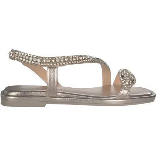 Snake Strap Flat Sandal , female, Sizes: 8 UK, 3 UK, 4 UK, 9 UK, 5 UK, 6 UK, 7 UK - Alma en Pena - Modalova