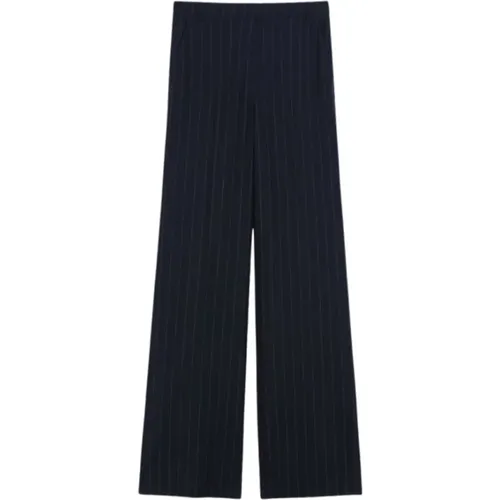 Wide Trousers, female, , Size: M Pinstripe Twill Pants Surrey Style - Iblues - Modalova