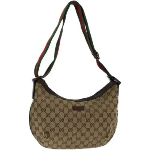 Pre-owned Shoulder Bags, female, , Size: ONE SIZE Pre-owned Canvas shoulder-bags - Gucci Vintage - Modalova