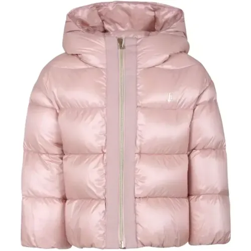 Kinder Klassische Kapuzen Steppjacke,Leichte Beige Daunenjacke mit Logo,Kinder Steppjacke Blau Pulver,Kinder Klassische Kapuzenjacke Braun - Herno - Modalova