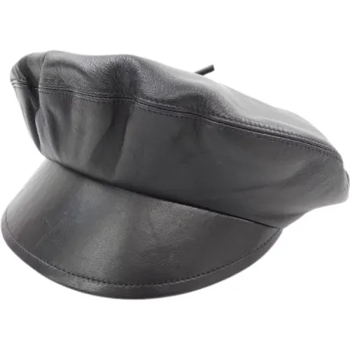 Pre-owned Accessories, male, , Size: ONE SIZE Pre-owned Lamb Leather Cap - Dior Vintage - Modalova