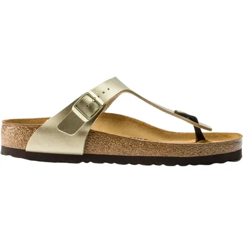 Flip Flops, female, , Size: 7 US Golden Gizeh Women's Sandal - Birkenstock - Modalova