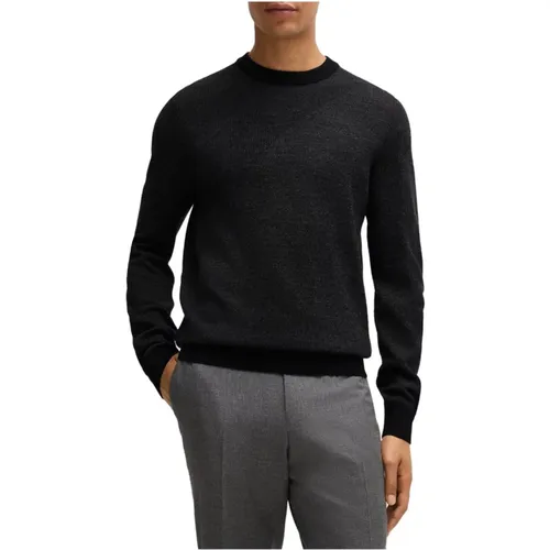 Bicolor Jacquard Pullover Regular Fit , Herren, Größe: 2XL - Hugo Boss - Modalova