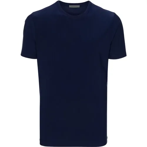 Blaue T-Shirts und Polos , Herren, Größe: S - Corneliani - Modalova