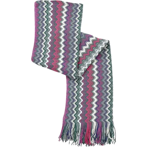 Winter Scarves, female, , Size: ONE SIZE Wave Print Scarf - Missoni - Modalova