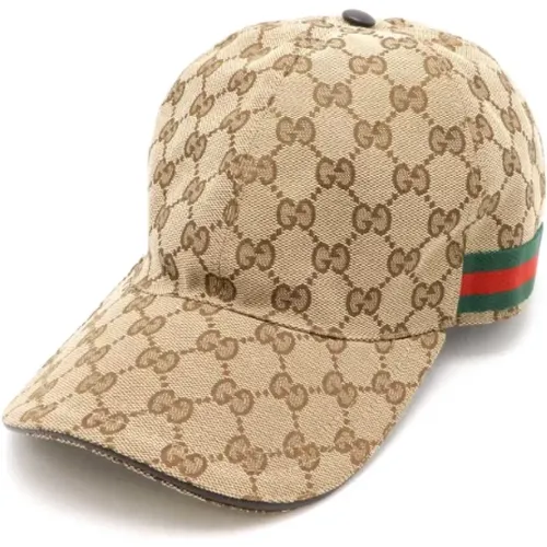 Pre-owned Accessories, female, , Size: ONE SIZE Pre-owned Canvas hats - Gucci Vintage - Modalova