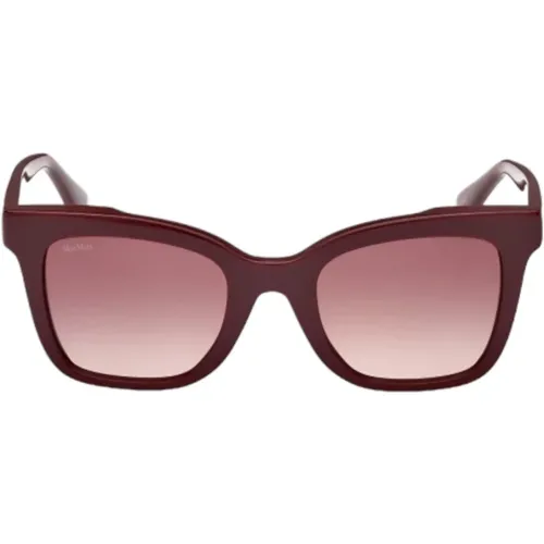 Geometric Bordeaux Sunglasses , unisex, Sizes: 50 MM - Max Mara - Modalova