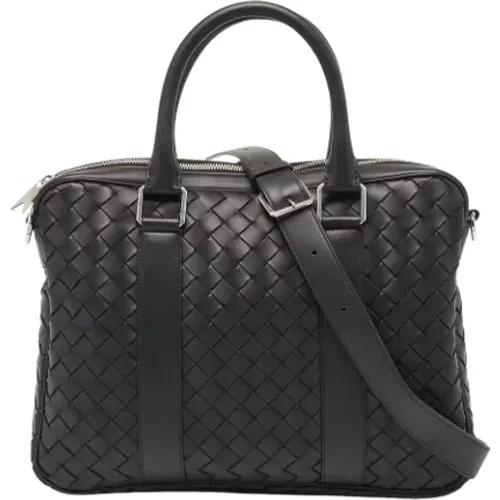 Pre-owned Leather briefcases , male, Sizes: ONE SIZE - Bottega Veneta Vintage - Modalova