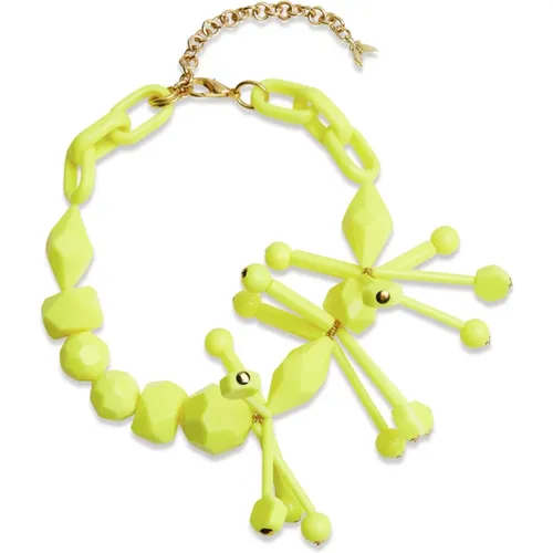 Halskette Halskette mit Techno Pop Fly Applikation , Damen, Größe: ONE Size - PATRIZIA PEPE - Modalova