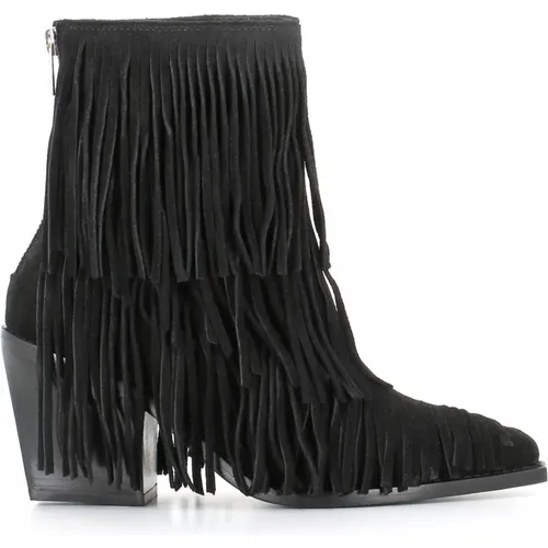 Cowboy Boots, female, , Size: 6 US Suede Fringe Boots - Zadig & Voltaire - Modalova