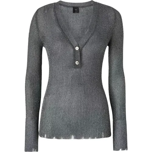 Perlage Knit Top , female, Sizes: XS, L, S - pinko - Modalova