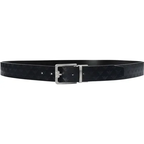 Reversible Leather Belt for Men , male, Sizes: ONE SIZE - Emporio Armani - Modalova