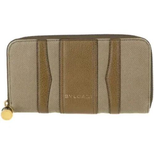 Pre-owned Wallets, female, , Size: ONE SIZE Pre-owned Leather wallets - Bvlgari Vintage - Modalova