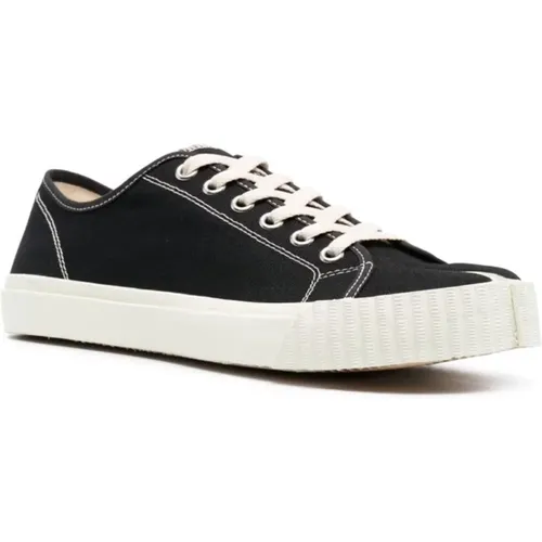 Schwarze Canvas Tabi Sneakers für Männer , Herren, Größe: 42 EU - Maison Margiela - Modalova