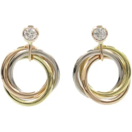 Pre-owned Jewellery, female, , Size: ONE SIZE Pre-owned Gold earrings - Cartier Vintage - Modalova