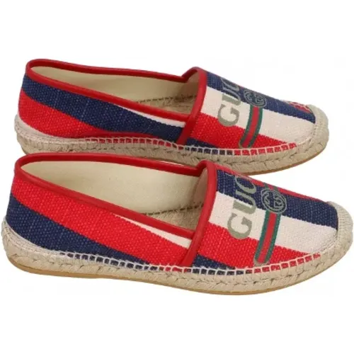 Pre-owned Flats, female, , Size: 9 US Pre-owned Leather espadrilles - Gucci Vintage - Modalova