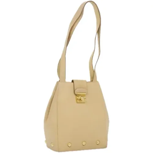 Pre-owned Leder Schultertasche , Damen, Größe: ONE Size - Salvatore Ferragamo Pre-owned - Modalova