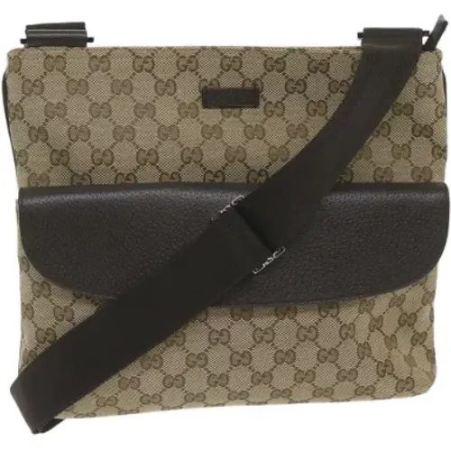 Pre-owned Cross Body Bags, male, , Size: ONE SIZE Pre-owned Canvas gucci-bags - Gucci Vintage - Modalova