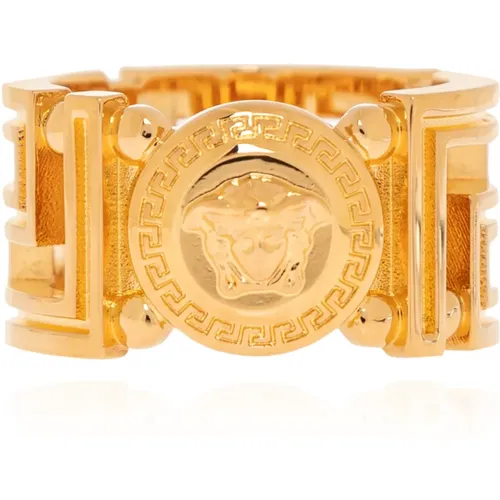 Ring mit griechischem Muster , Damen, Größe: 48 MM - Versace - Modalova