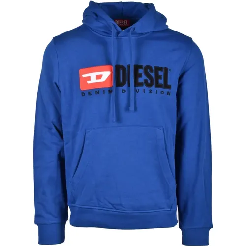 Hoodies, male, , Size: M Cotton Sweatshirt - Diesel - Modalova