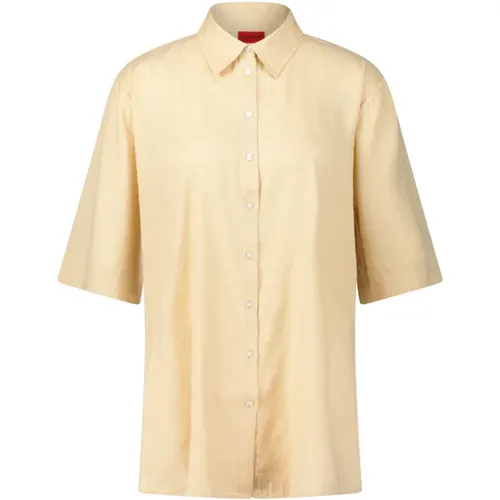 Linen Blend Shirt Etilliana , female, Sizes: S, M, XS - Hugo Boss - Modalova