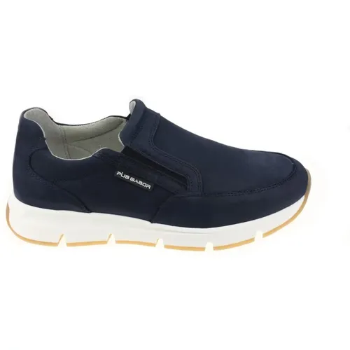 Blaue Slip-On Sommer Sneakers , Herren, Größe: 48 1/2 EU - Gabor - Modalova