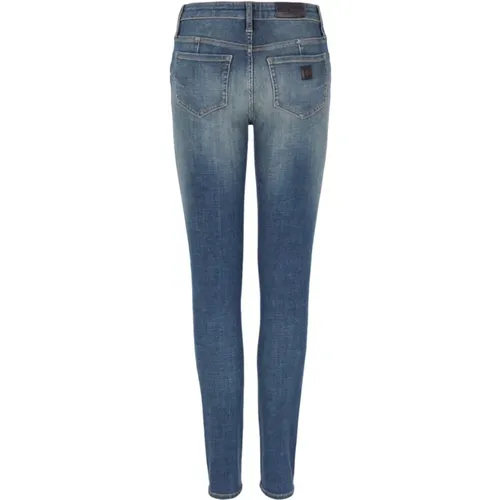 Blaue Slim Fit Jeans Aw24 , Damen, Größe: W25 - Armani Exchange - Modalova