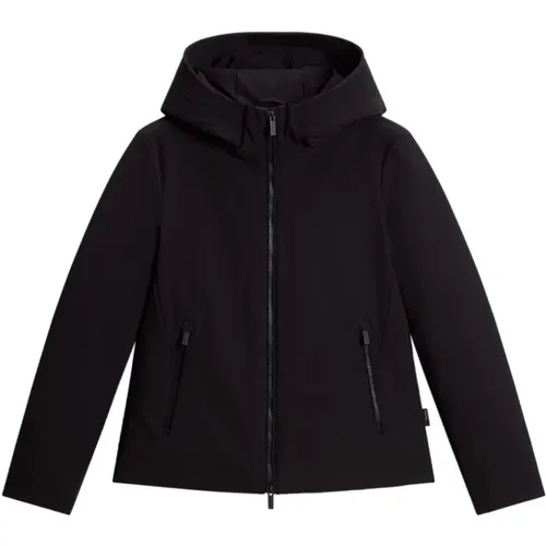 Schwarze Wintermäntel , Damen, Größe: L - Woolrich - Modalova