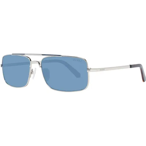 Sunglasses, male, , Size: ONE SIZE Silver Aviator Sunglasses - Guess - Modalova