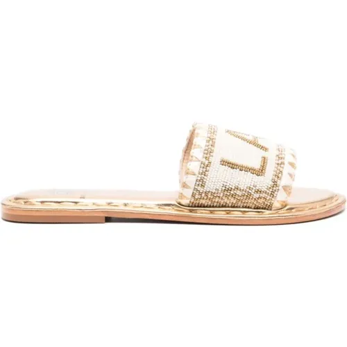 Sliders, female, , Size: 6 US Sandals Golden - De Siena - Modalova