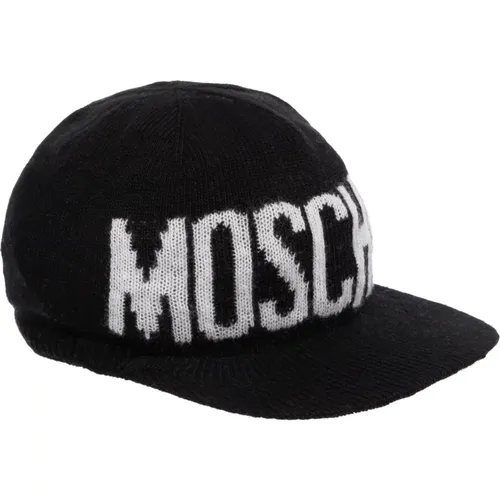 Caps, female, , Size: ONE SIZE Plain Logo Hat - Moschino - Modalova