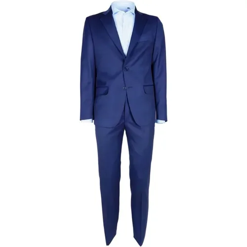 Single Breasted Suits, male, , Size: S Wool Suit for Men - Made in Italia - Modalova